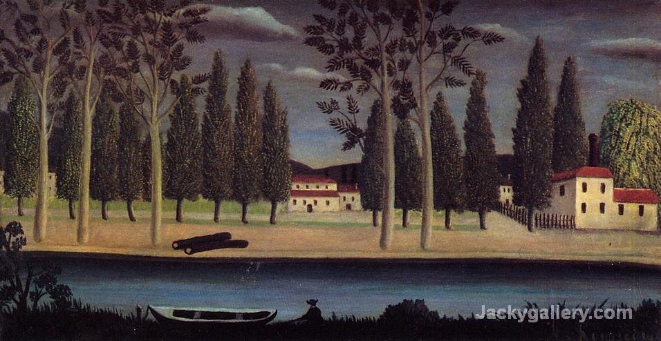 River Bank by Henri Rousseau paintings reproduction